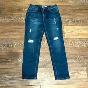 Distressed jeans. Size 14